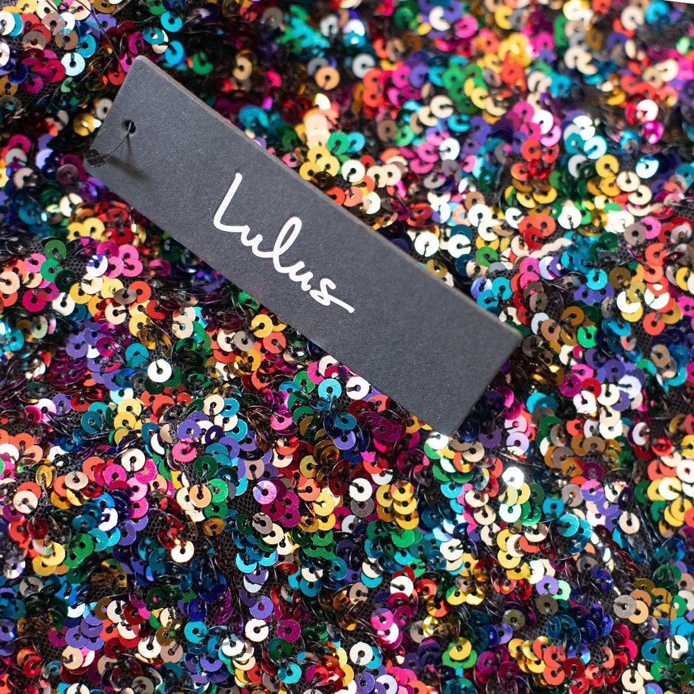 NWT Lulus Silver Multi Sequin Strapless Bodycon Mini Dress Size S - Picture 8 of 8
